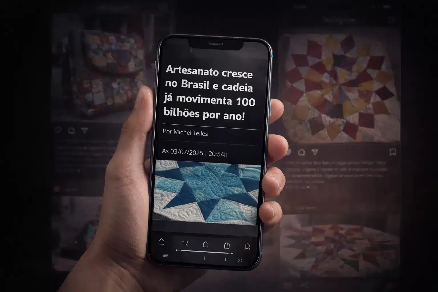Peças de patchwork e costura criativa